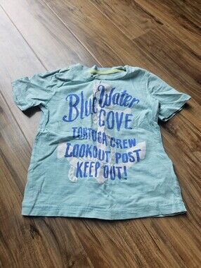 Blue Graphic Carters Tee for Kids - 'Blue Water Cove' 4t